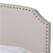 Bowery Hill Upholstered Modern Fabric Platform Storage Queen Bed in Beige
