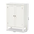 Bowery Hill 2-Door Engineered Wood Multipurpose Storage Cabinet in White