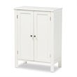 Bowery Hill 2-Door Engineered Wood Multipurpose Storage Cabinet in White