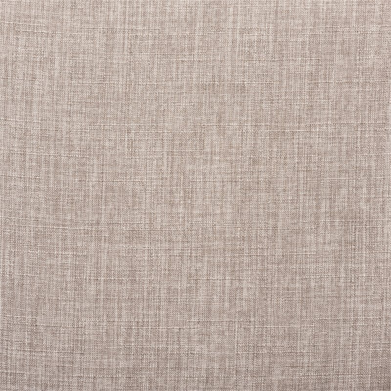 Bowery Hill Light Grey Upholstered Oak Wood Armchair and Ottoman Set