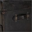Bowery Hill Dark Brown Faux Leather Upholstered Storage Trunk Ottoman
