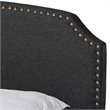 Bowery Hill Modern Fabric Upholstered Platform Storage Queen Bed in Dark Gray
