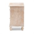 Bowery Hill White-Washed Wood and Mirror 2-Drawer Quatrefoil Nightstand