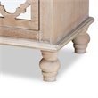 Bowery Hill White-Washed Wood and Mirror 2-Drawer Quatrefoil Nightstand