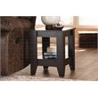 Bowery Hill 1 Shelf Modern Engineered Wood End Table in Dark Brown