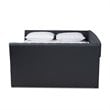 Bowery Hill Modern Fabric Upholstered Queen Size Daybed in Dark Gray
