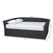Bowery Hill Modern Fabric Upholstered Queen Size Daybed in Dark Gray