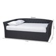 Bowery Hill Modern Fabric Upholstered Queen Size Daybed in Dark Gray