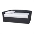 Bowery Hill Modern Fabric Upholstered Queen Size Daybed in Dark Gray