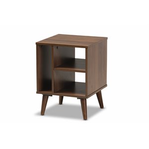 Bowery Hill Brown Finished Wood End Table