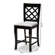 Bowery Hill Grey Upholstered Wood Counter Stools (Set of 2)