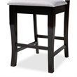 Bowery Hill Grey Upholstered Wood Counter Stools (Set of 2)