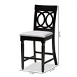 Bowery Hill Grey Upholstered Wood Counter Stools (Set of 2)