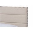 Bowery Hill Twin Size Beige Fabric Upholstered Bed