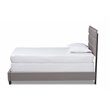 Bowery Hill Modern Fabric Upholstered Nail Head Trim Twin Size Bed in Gray