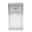 Bowery Hill 1-Door Mid-Century Metal Accent Storage Cabinet in Silver
