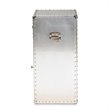 Bowery Hill 1-Door Mid-Century Metal Accent Storage Cabinet in Silver