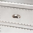Bowery Hill 1-Door Mid-Century Metal Accent Storage Cabinet in Silver