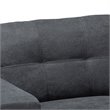 Bowery Hill Dark Grey Sectional Sofa with Right Facing Chaise