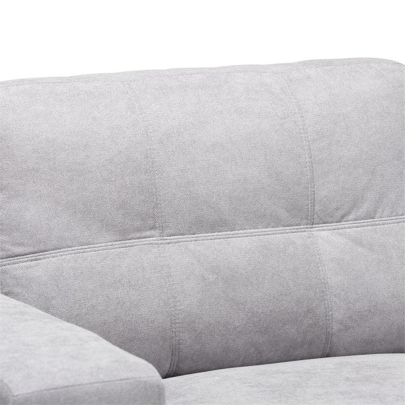 Bowery Hill Light Grey Sectional Sofa with Right Facing Chaise
