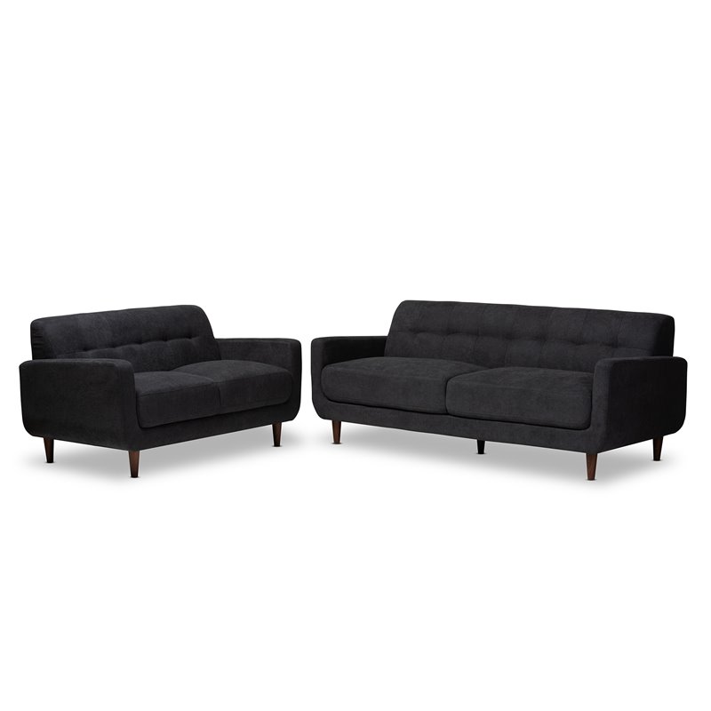 Bowery Hill Dark Grey Upholstered Living Room Set