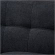 Bowery Hill Dark Grey Fabric Upholstered Loveseat
