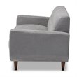 Bowery Hill Light Grey Fabric Upholstered Loveseat