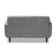 Bowery Hill Light Grey Fabric Upholstered Loveseat