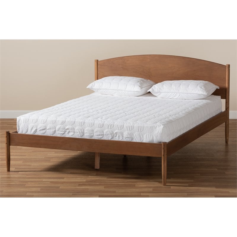 Bowery Hill King Size Ash Brown Finished Wood Platform Bed