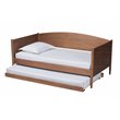 Bowery Hill Brown Finished Wood Daybed with Trundle