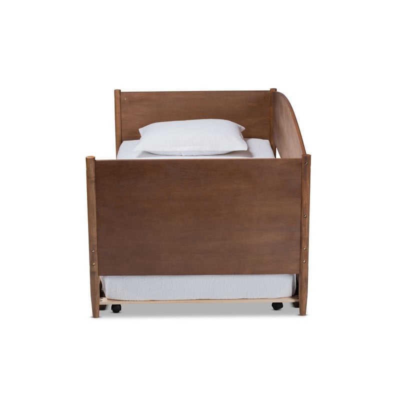 Bowery Hill Brown Finished Wood Daybed with Trundle