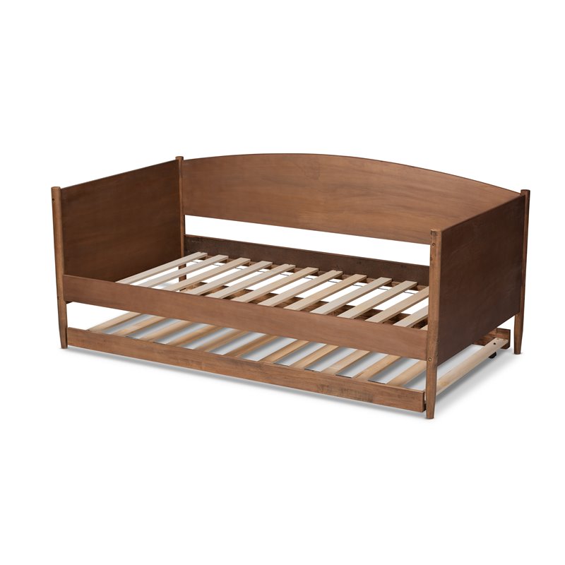 Bowery Hill Brown Finished Wood Daybed with Trundle