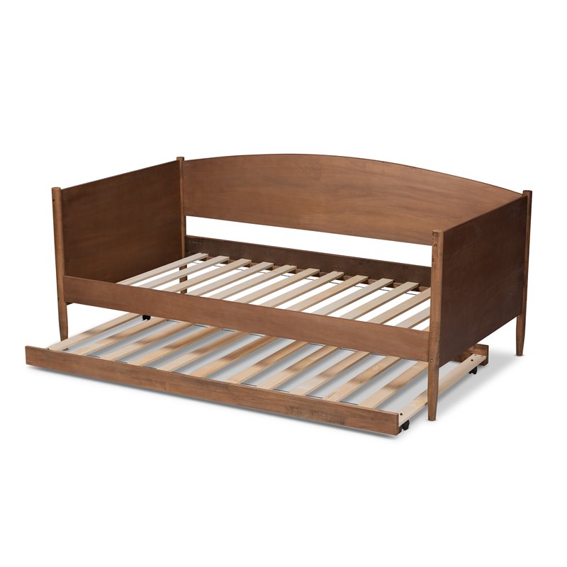 Bowery Hill Brown Finished Wood Daybed with Trundle