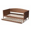 Bowery Hill Brown Finished Wood Daybed with Trundle