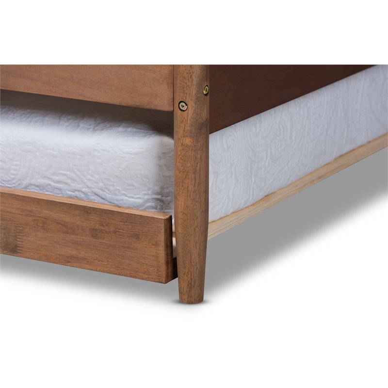 Bowery Hill Brown Finished Wood Daybed with Trundle