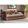 Bowery Hill Brown Finished Wood Daybed with Trundle