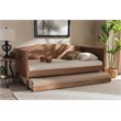 Bowery Hill Brown Finished Wood Daybed with Trundle