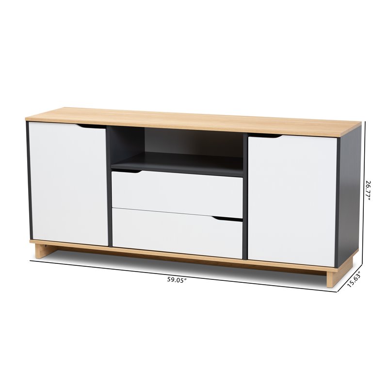Bowery Hill Multicolor 2-Door Wood Dining Room Sideboard