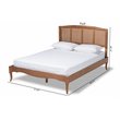 Bowery Hill King Size Ash Brown Finished Wood Platform Bed