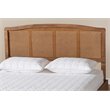 Bowery Hill Modern Wood Full Size Headboard with Woven Detailing in Brown