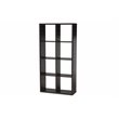 Bowery Hill Dark Brown Finished 8-Cube Storage Shelf