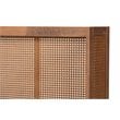Bowery Hill Modern Wood Queen Size Headboard with Woven Detailing in Ash Brown