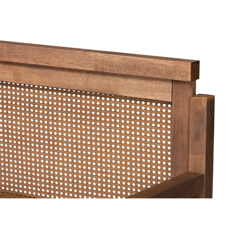 Bowery Hill Traditional Wood Daybed with Woven Detailing in Brown