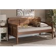 Bowery Hill Traditional Wood Daybed with Woven Detailing in Brown