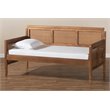 Bowery Hill Traditional Wood Daybed with Woven Detailing in Brown