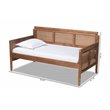 Bowery Hill Traditional Wood Daybed with Woven Detailing in Brown