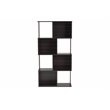 Bowery Hill Dark Brown Finished Geometric Wood Bookshelf