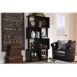 Bowery Hill Dark Brown Finished Geometric Wood Bookshelf