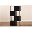 Bowery Hill Dark Brown Finished Geometric Wood Bookshelf