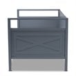 Bowery Hill Traditional Wood Twin Size Daybed with Inset Detailing in Gray